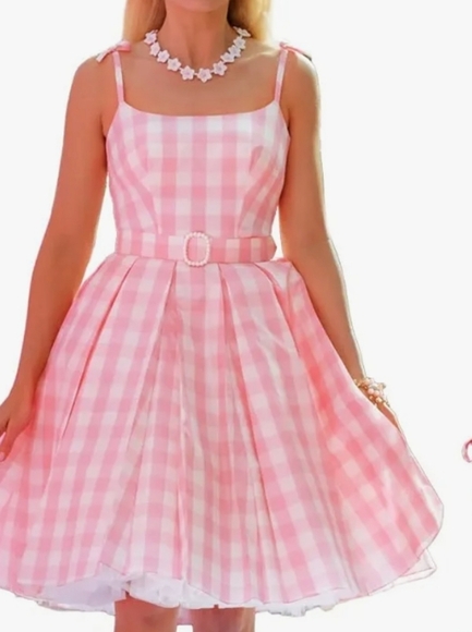 Mosong Barbiecore Cosplay Costume Pink Dress XS 3 to 4 Years Old - Picture 1 of 9